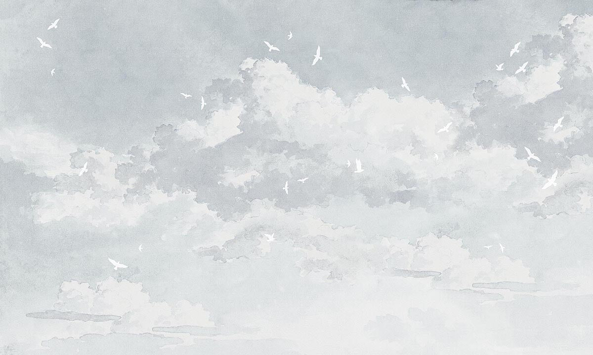 Tapet White birds