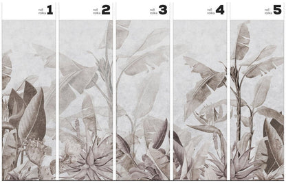 Tapet på rull Rainforest beige