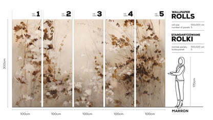Tapet på rull Marron