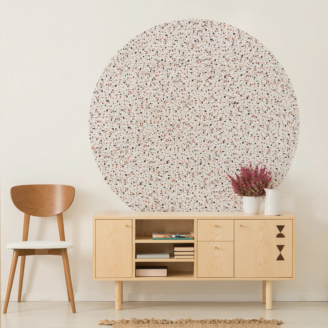 Sirkel tapet Terrazzo Rust