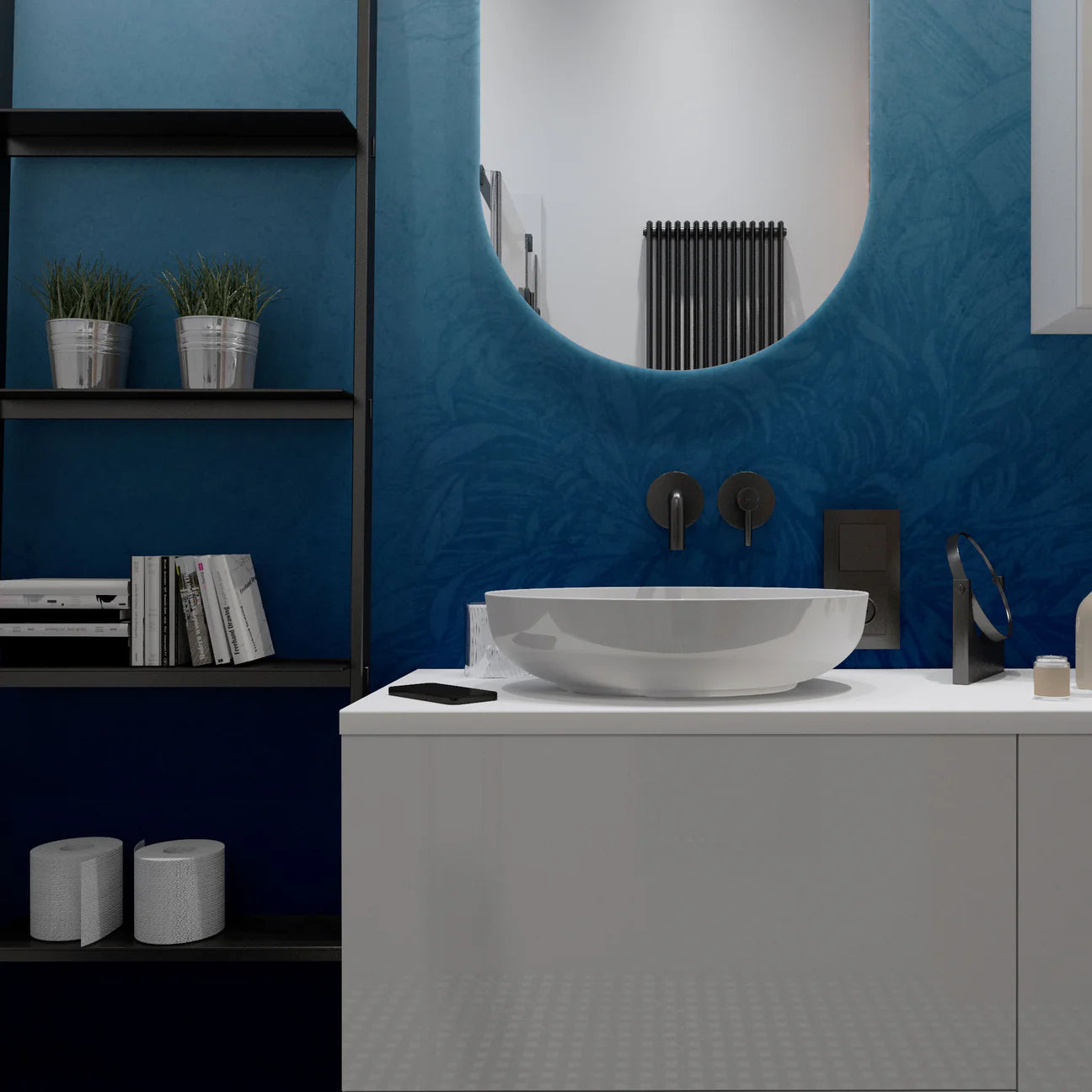 Tapet Blue Ombre Flower